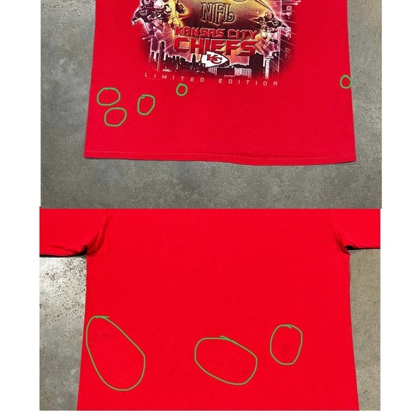 Vintage KC Kansas City Chiefs NFL Football Graphic Tshirt Made in Mexico - Picture 8 of 8